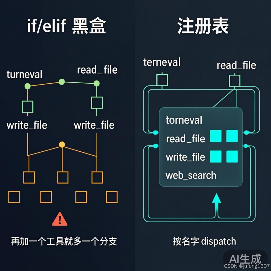 对比图:s01 if/elif 黑盒 vs s02 注册表分发