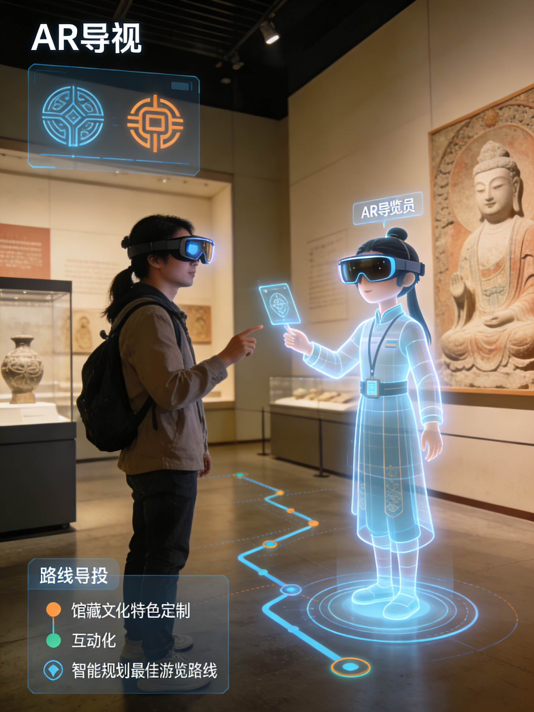 告别静态展陈：AI+AR元宇宙方案，打造“会讲故事的博物馆”_自定义科技推出“ai+ar元宇宙解决方案”,用于文博行业实现沉浸式“玩展 ...
