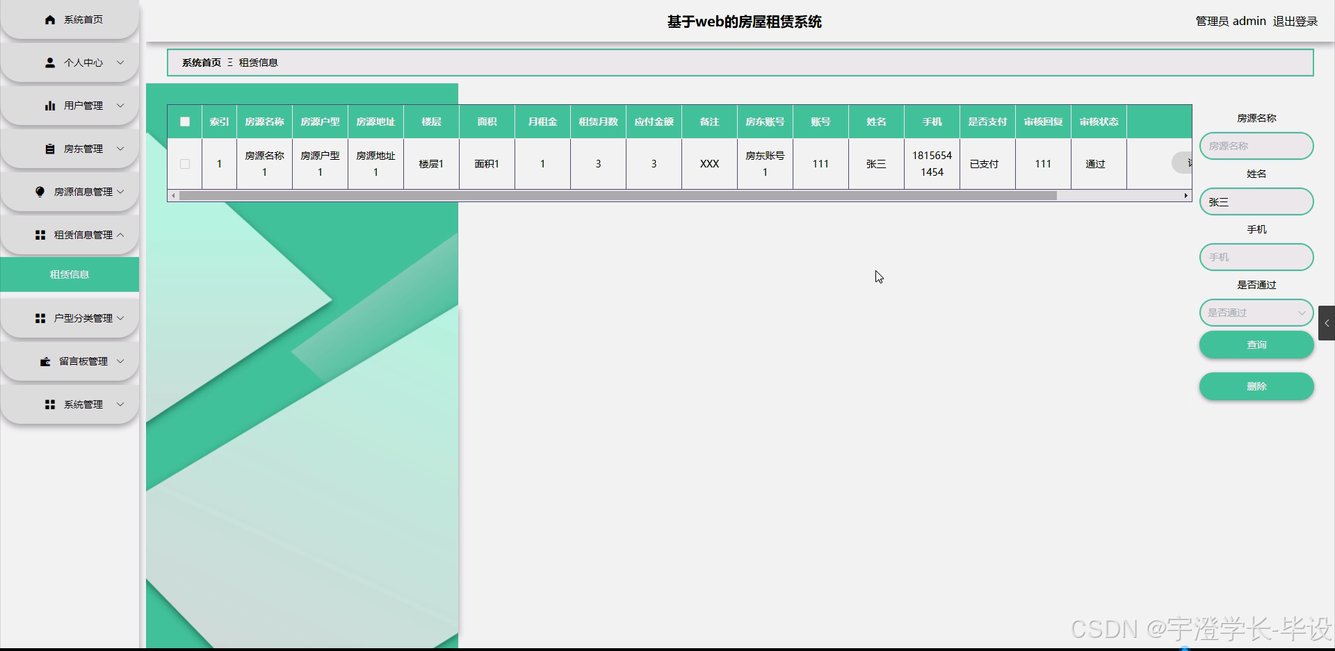 python毕设基于web的房屋租赁系统程序+论文_智能租房系统pythonweb-CSDN博客
