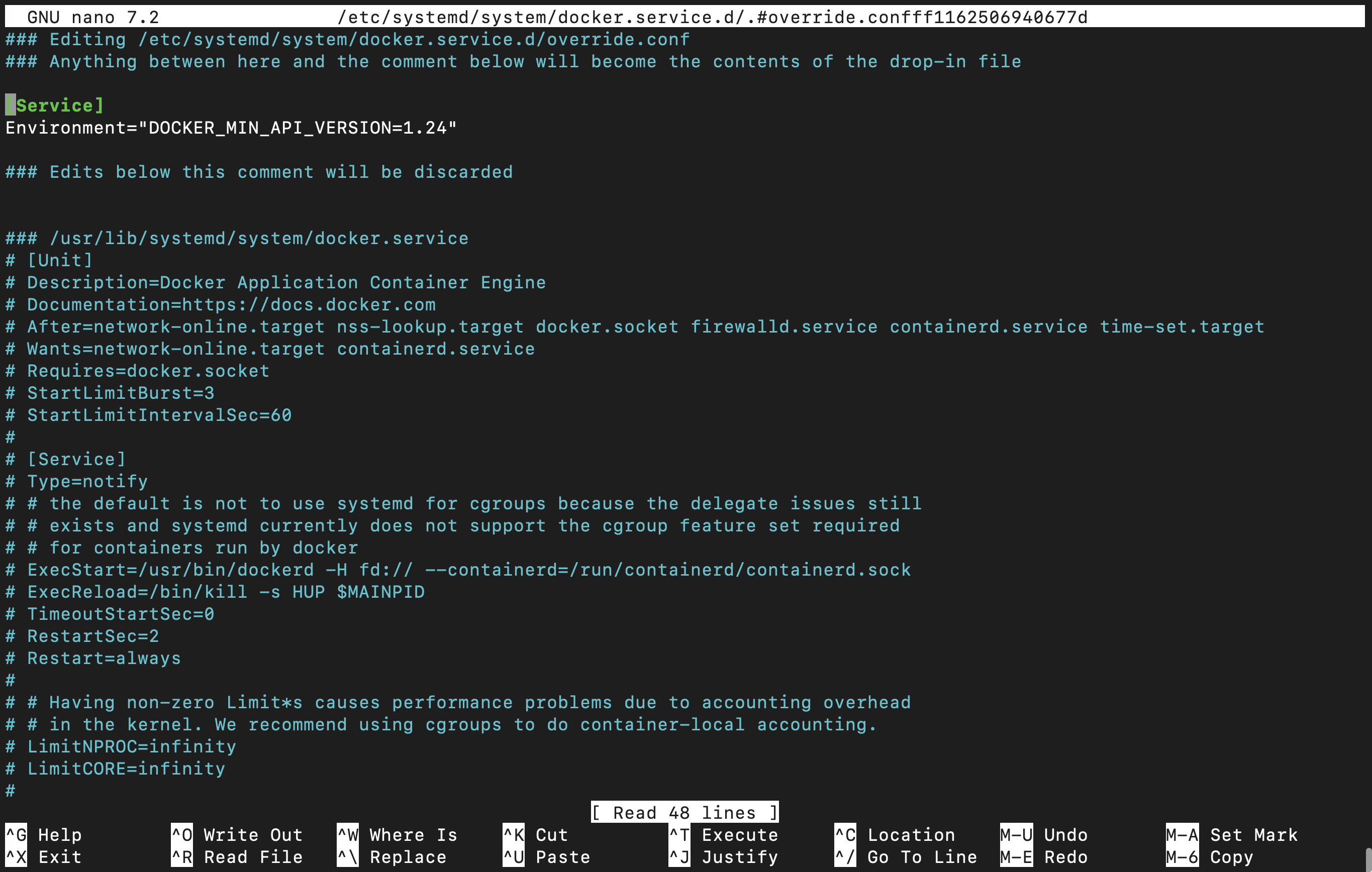 Error response from daemon: client version 1.52 is too new. Maximum ...
