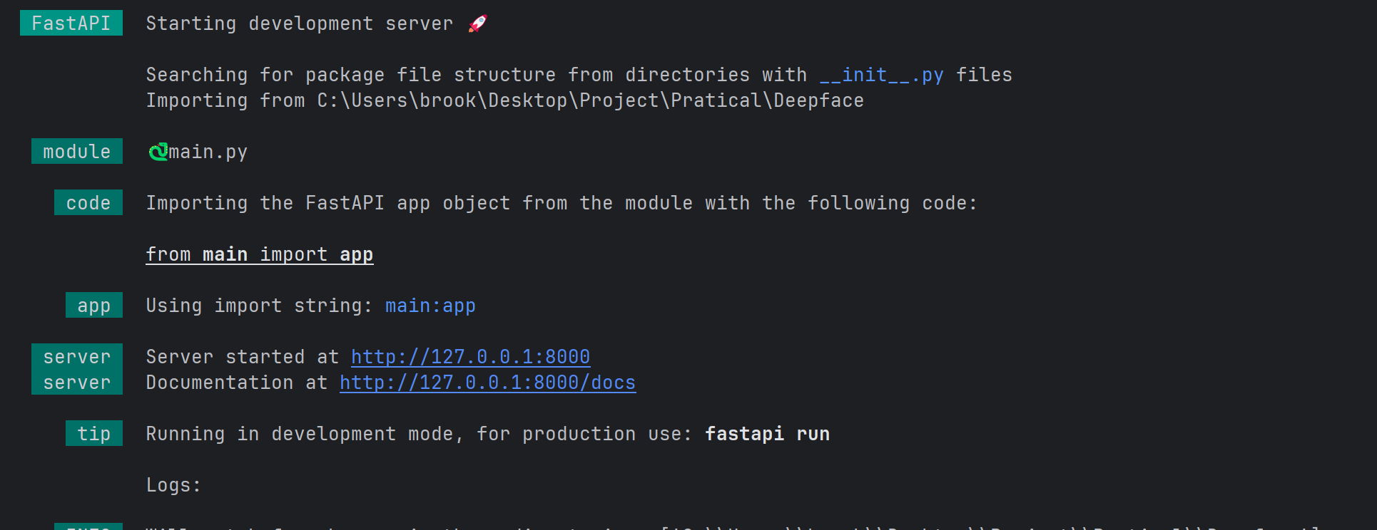 成功启动服务器