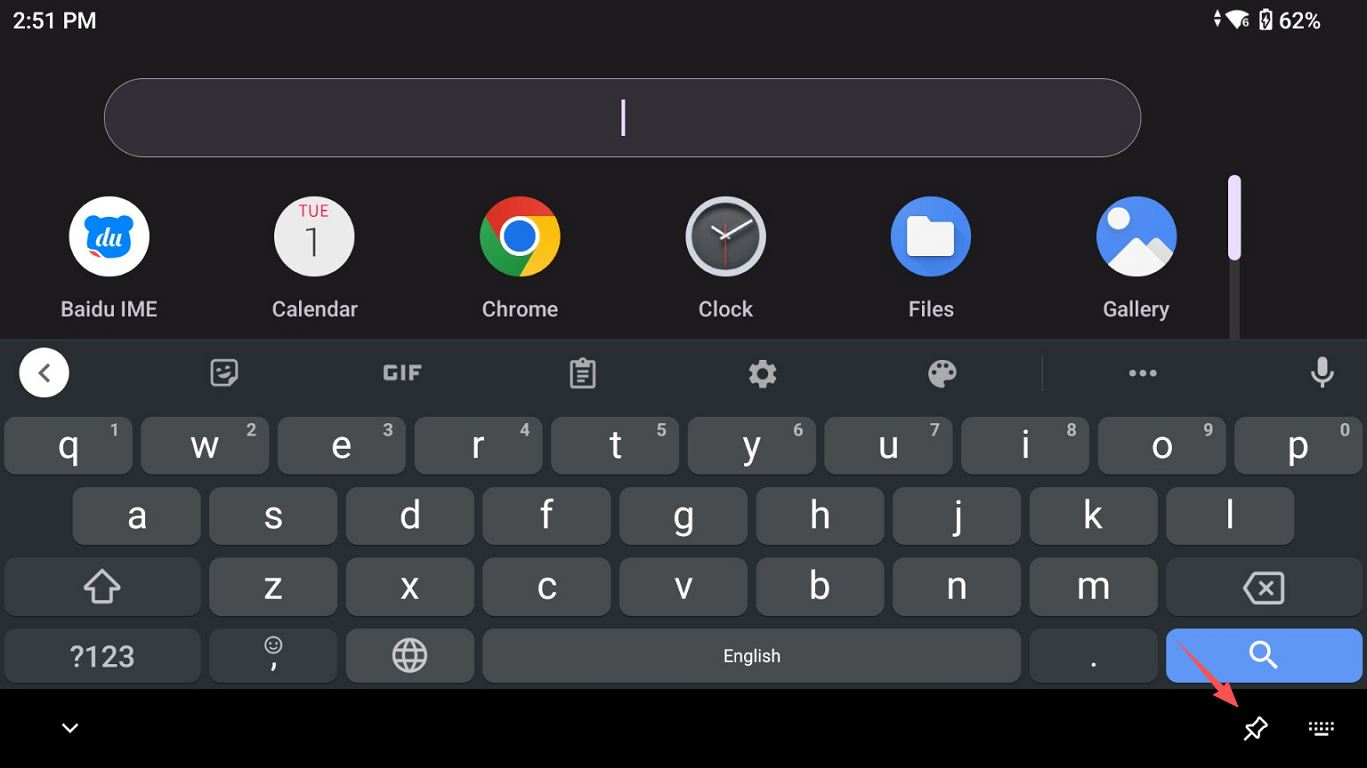 手势模式导航按钮