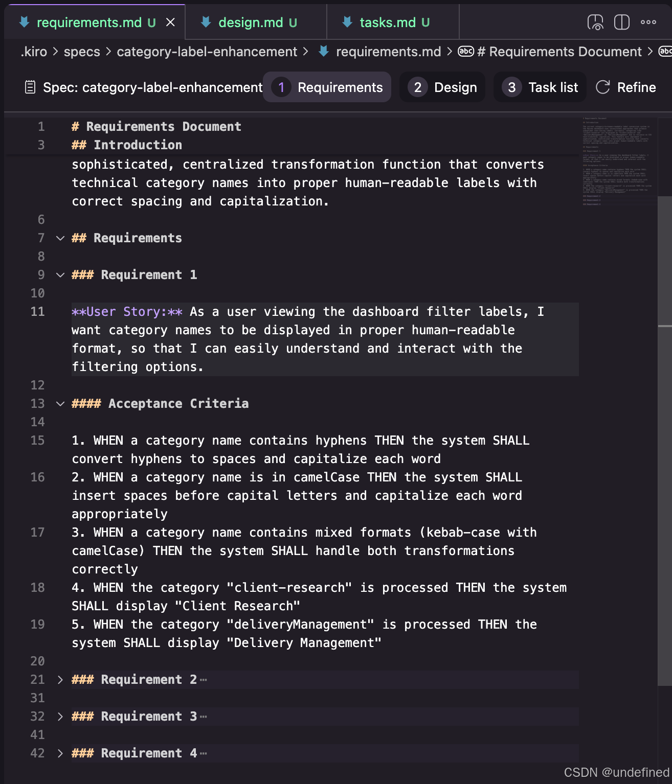 Kiro 的需求文档