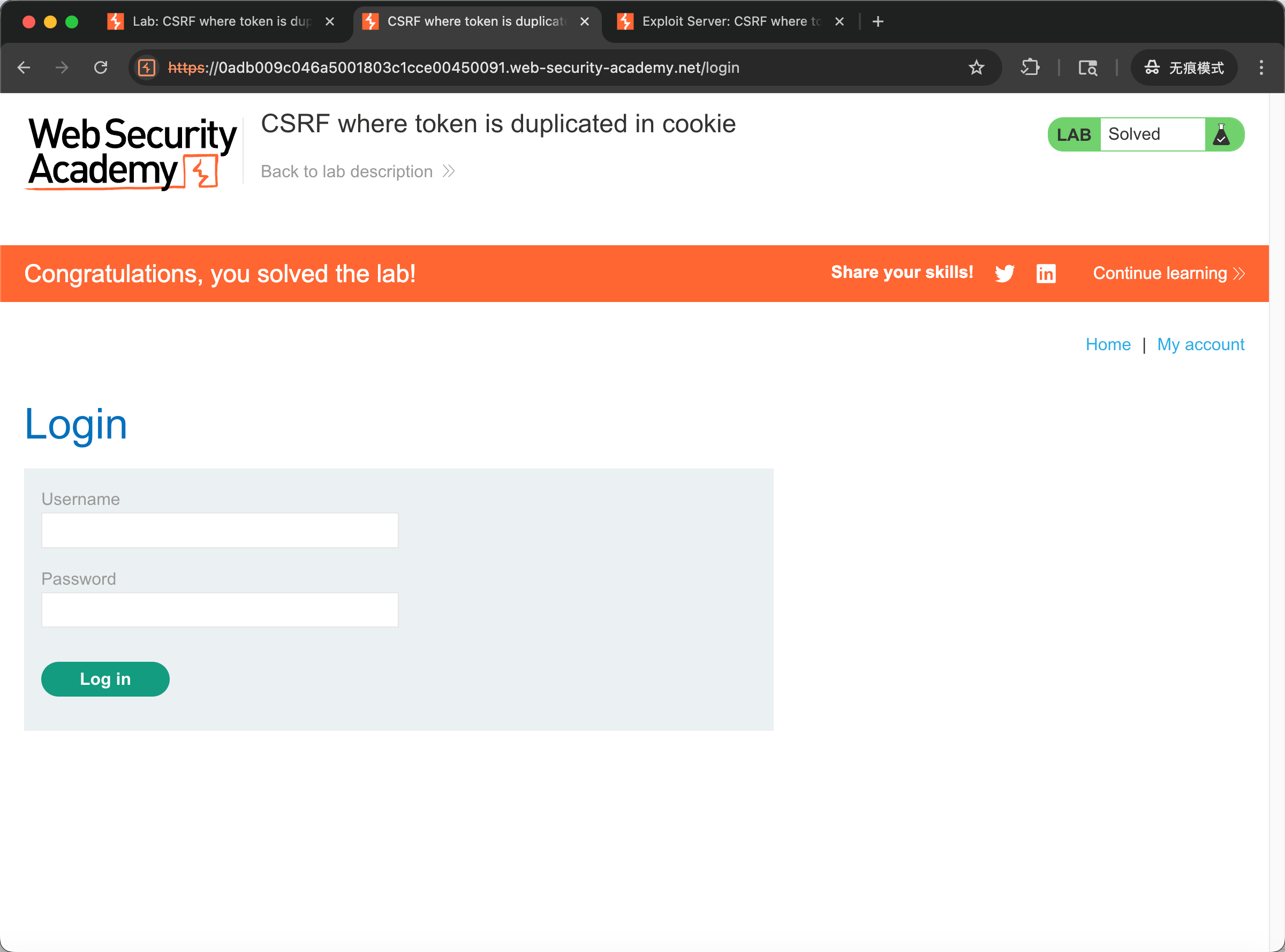 PortSwigger靶场之CSRF where token is duplicated in cookie通关秘籍-CSDN博客