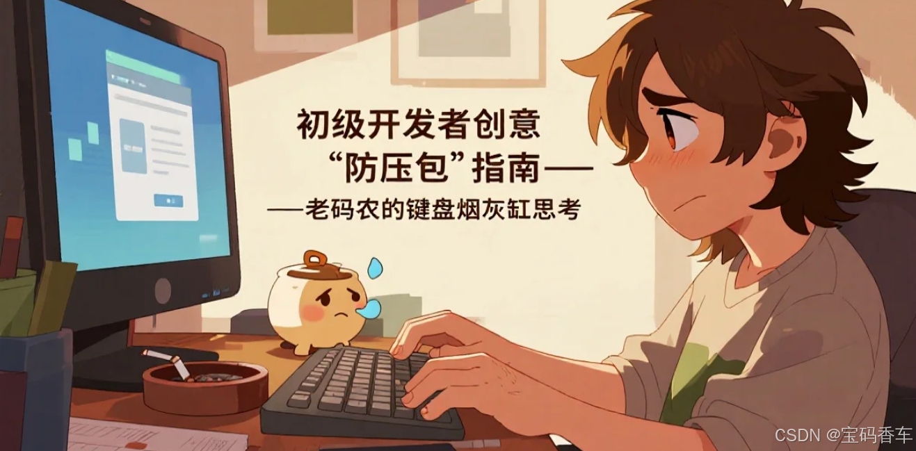 当AI嚼着用户数据吐功能模块：初级开发者的创意“防压包”指南 —— 老码农的键盘烟灰缸思考