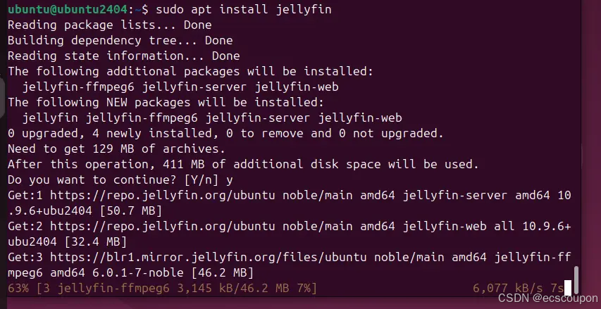 Ubuntu 24.04安装<span style='color:red;'>Jellyfin</span><span style='color:red;'>媒体</span>服务器图解教程