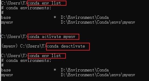 conda激活环境