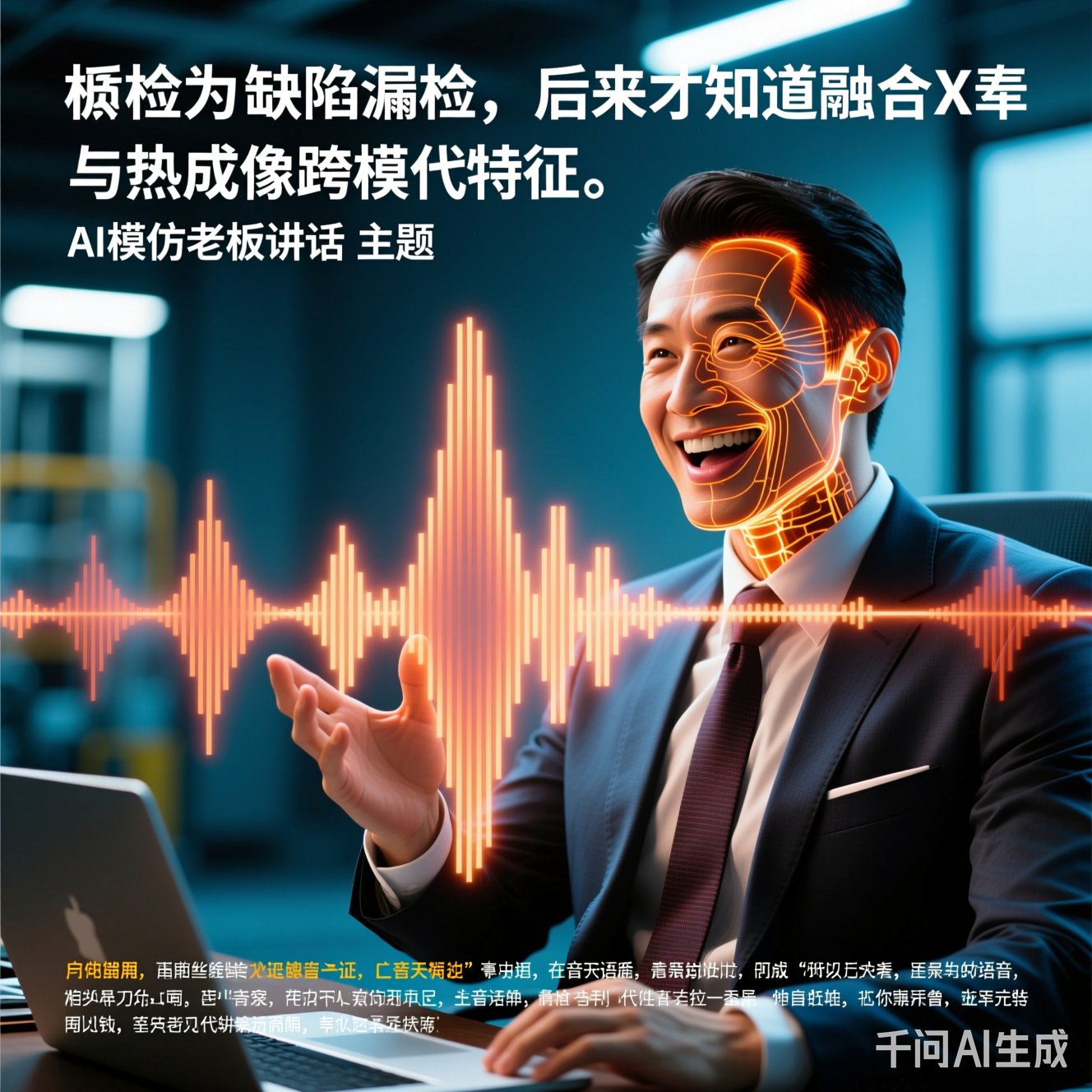 AI模仿老板讲话的搞笑语音波形图