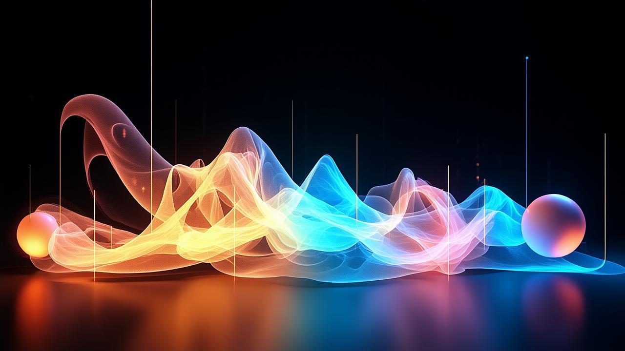 An abstract visualization of continuous motion, wh