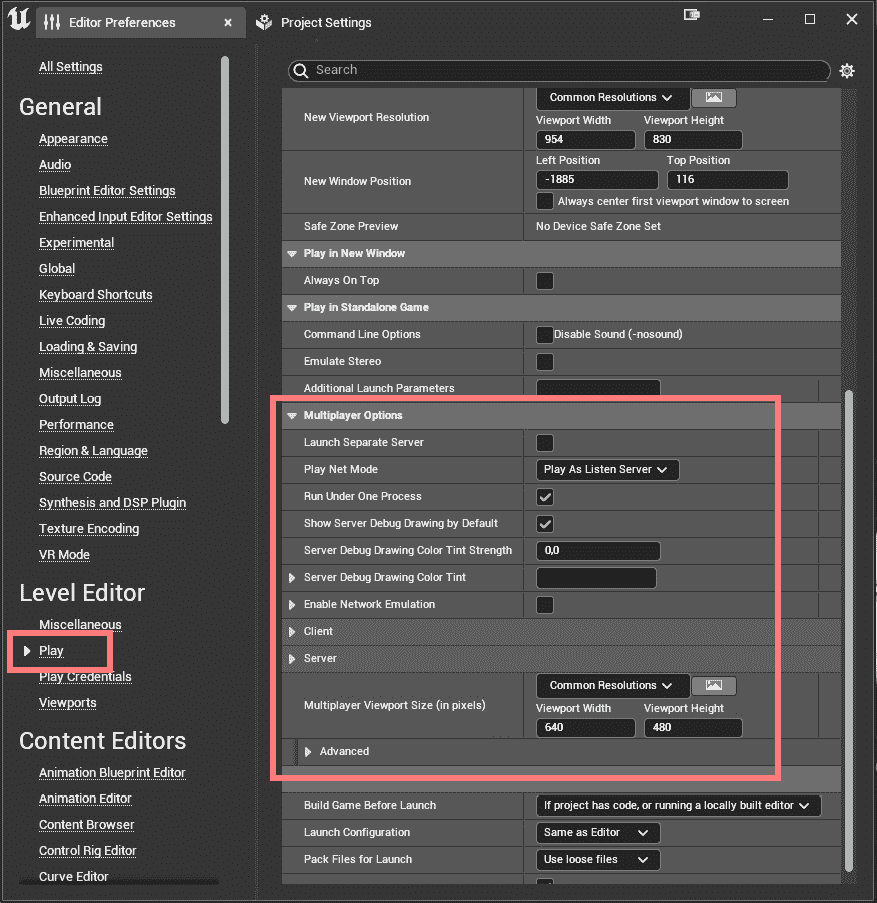 图 11.1 – 多人游戏选项类别