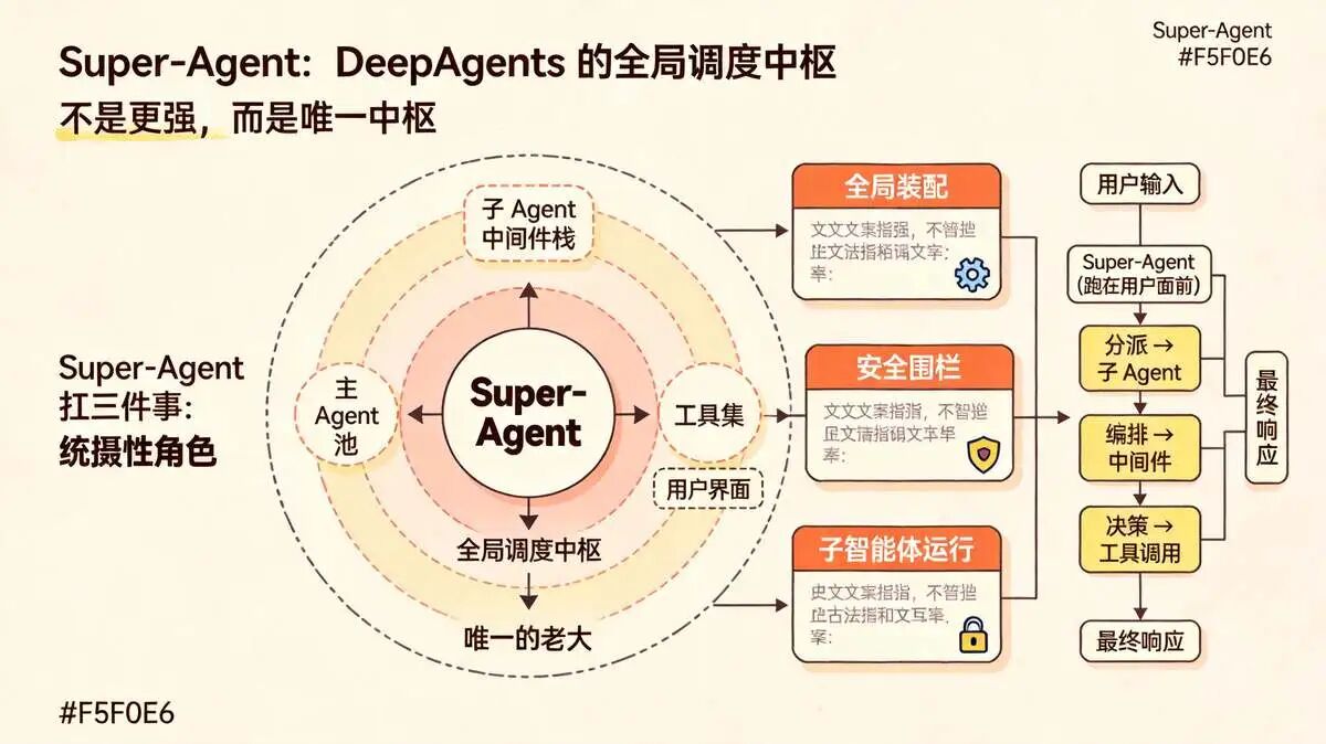 一、先搞懂 Super-Agent：DeepAgents 的全局调度中枢