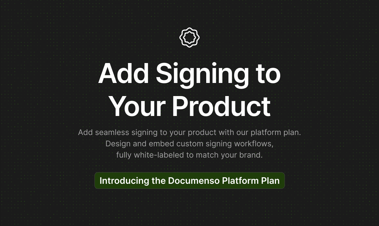 Documenso Platform Plan