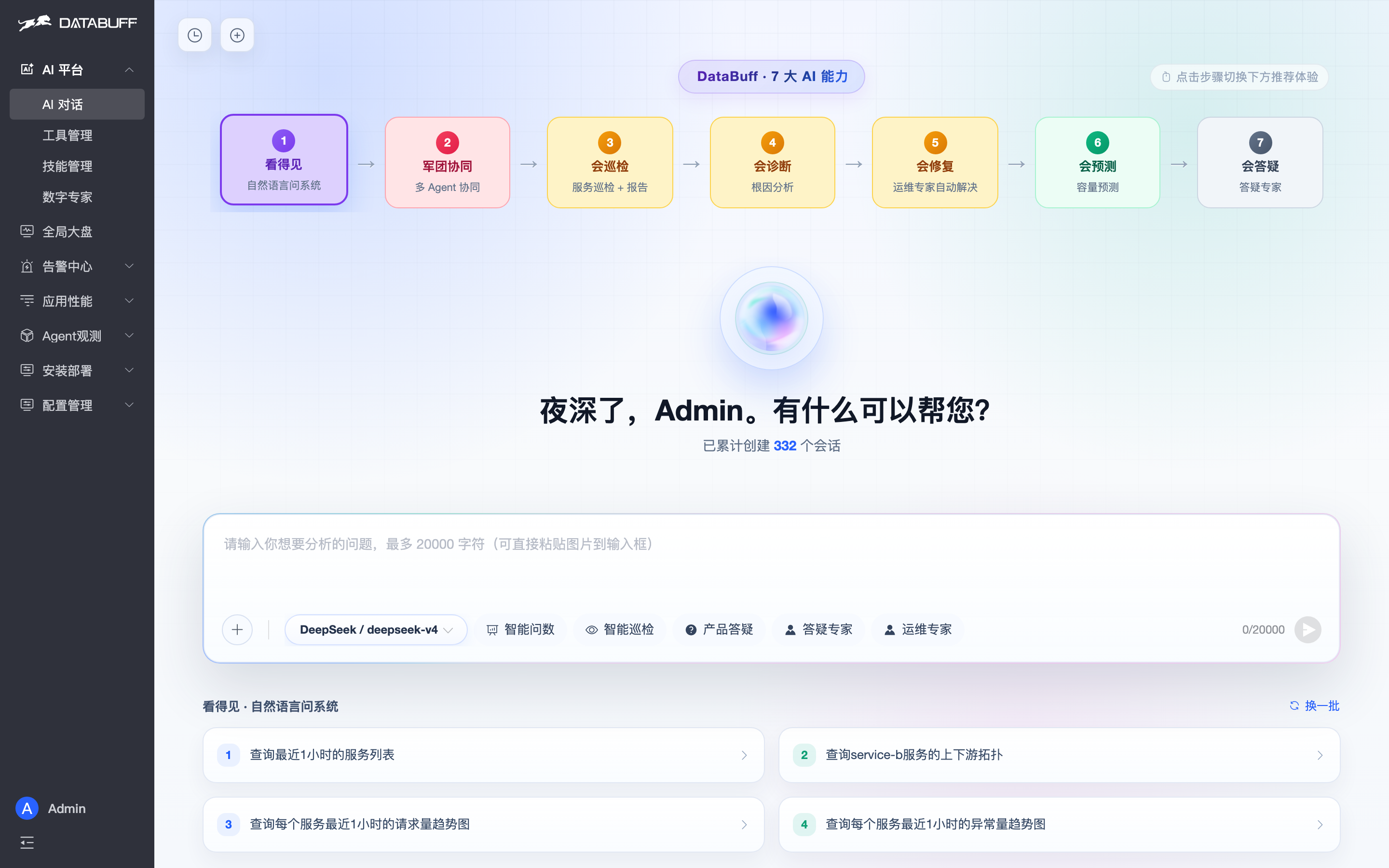 DataBuff 7 大 AI 能力首页入口