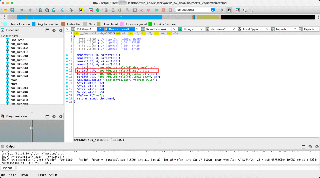 sub_43F8DC 将 mac 写入 qos 配置