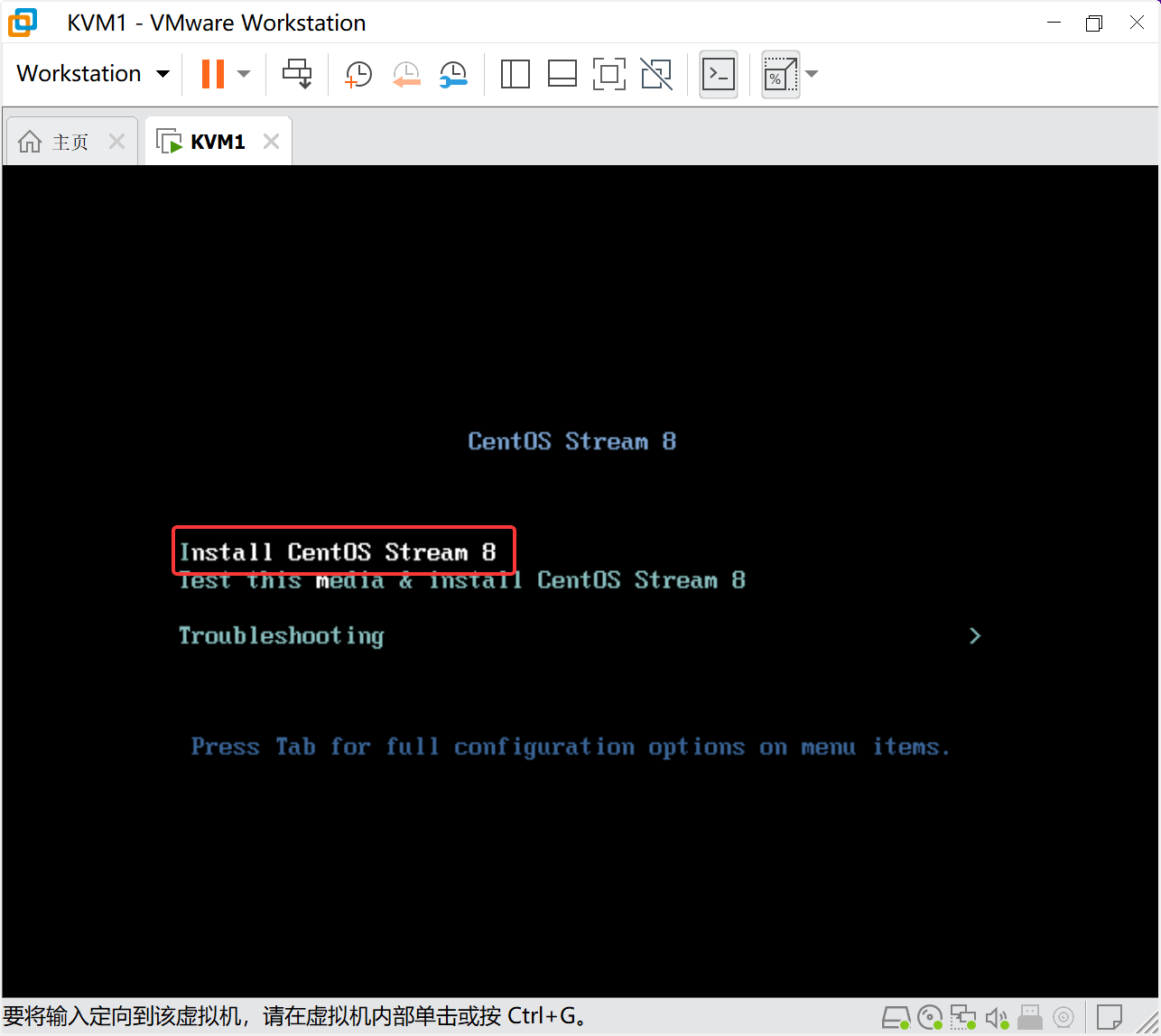 选择Install CentOS Stream 8