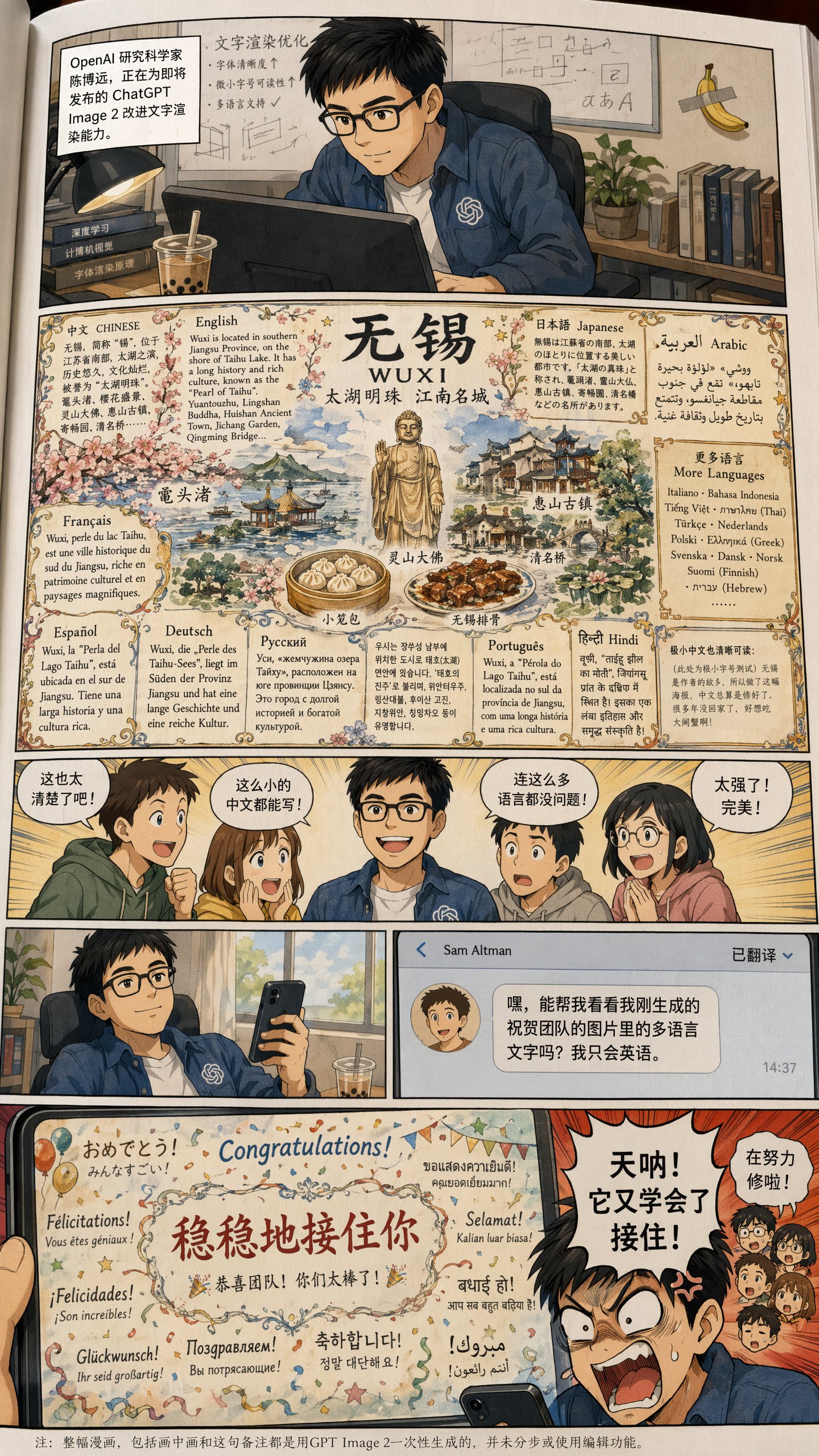 GPT-Image-2生成的多语言文字渲染展示