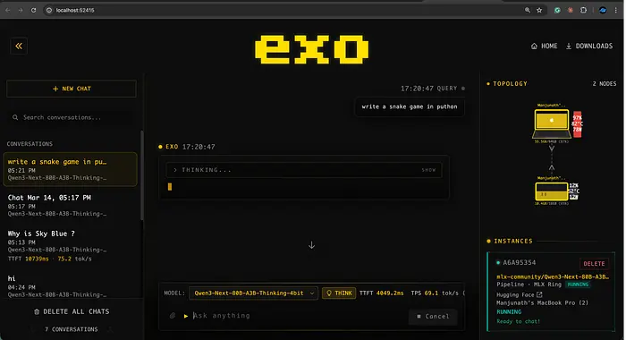 Exo运行中