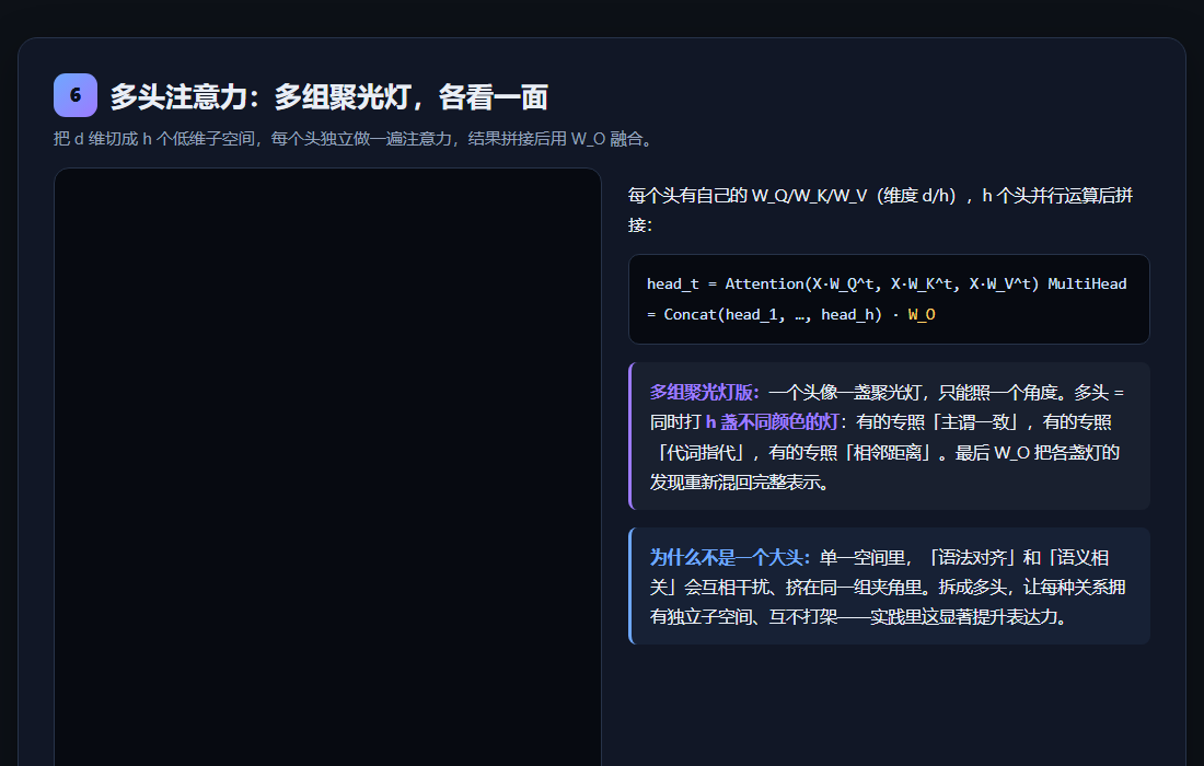 多头注意力交互演示