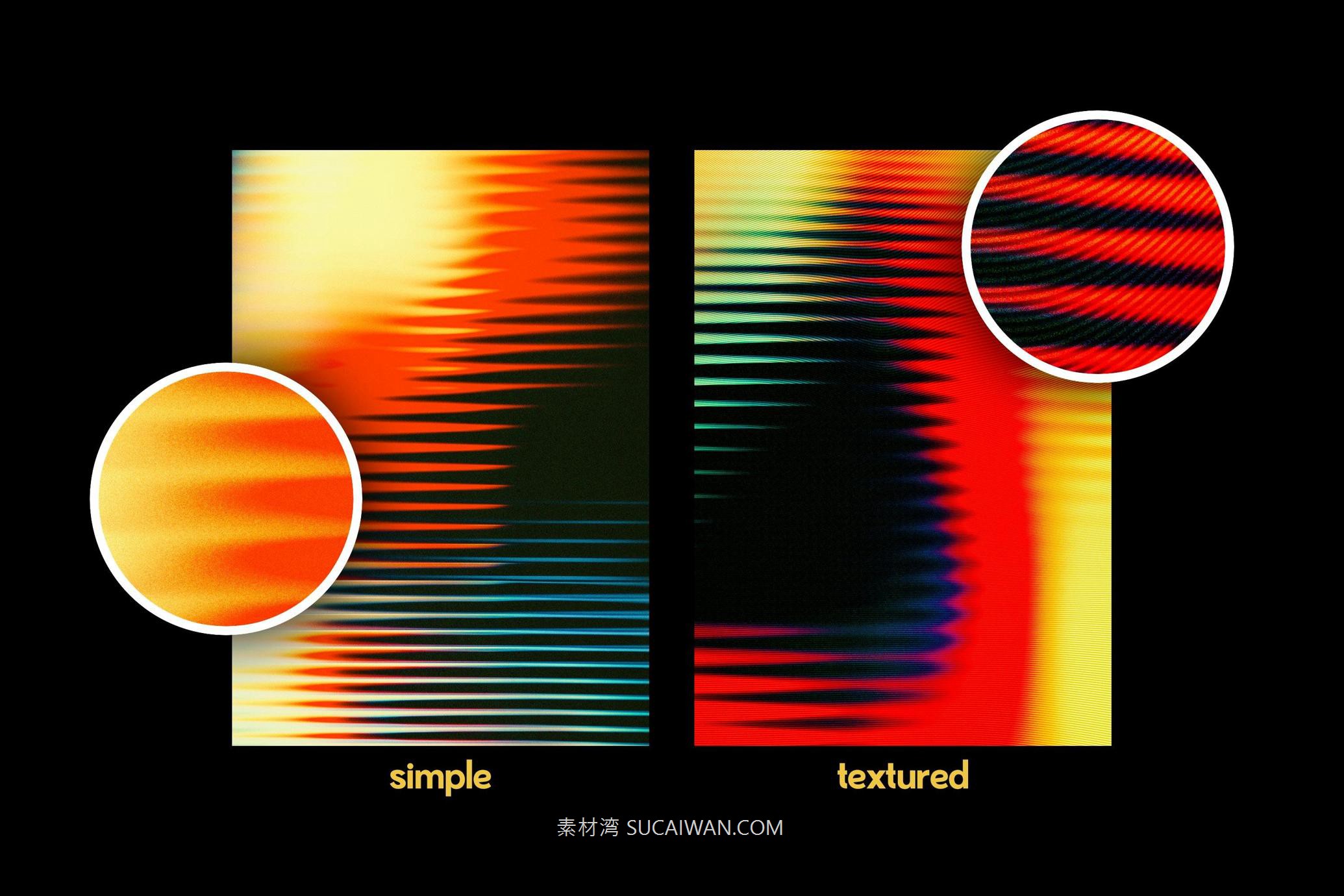 8款分形长虹玻璃科幻渐变海报设计JPG背景素材 The Gradient Backgrounds Pack , sucaiwan.com