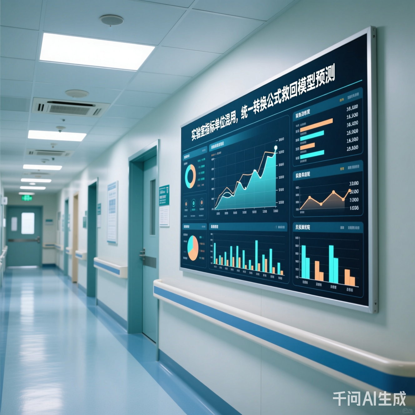 医院走廊里的数据看板