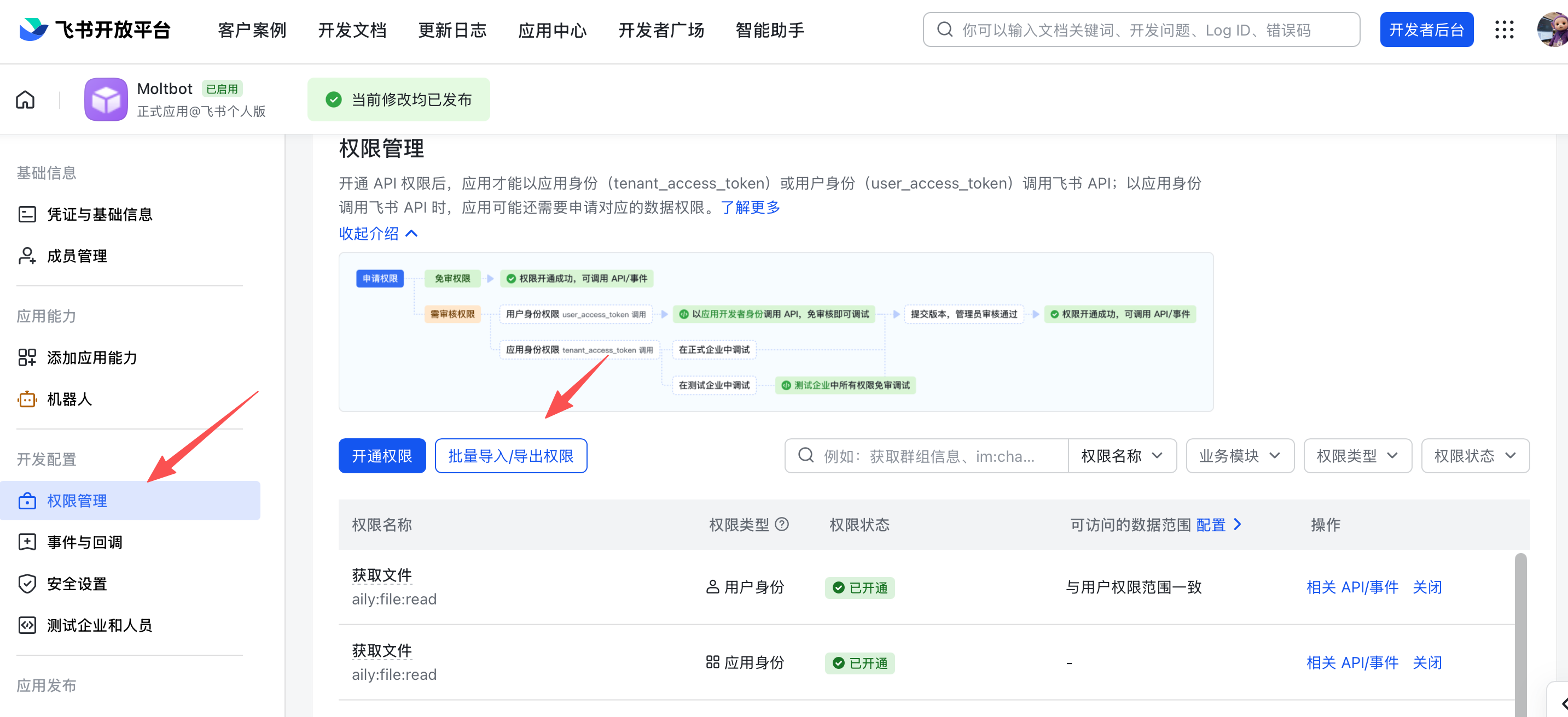 飞书权限导入