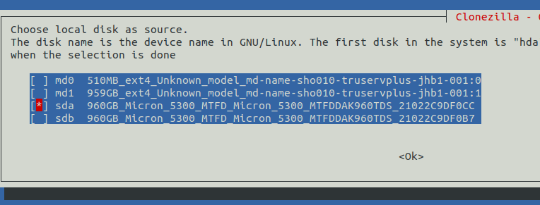 clonezilla software raid