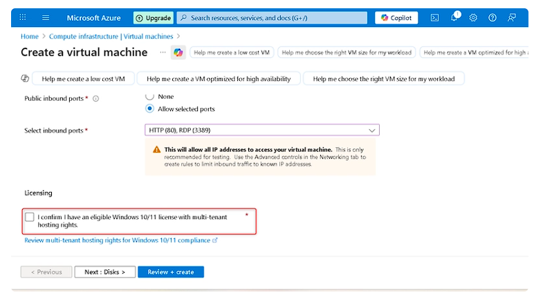 如何在 Azure 中创建 Windows 10 虚拟机_azure学生订阅创建windows虚拟机-CSDN博客