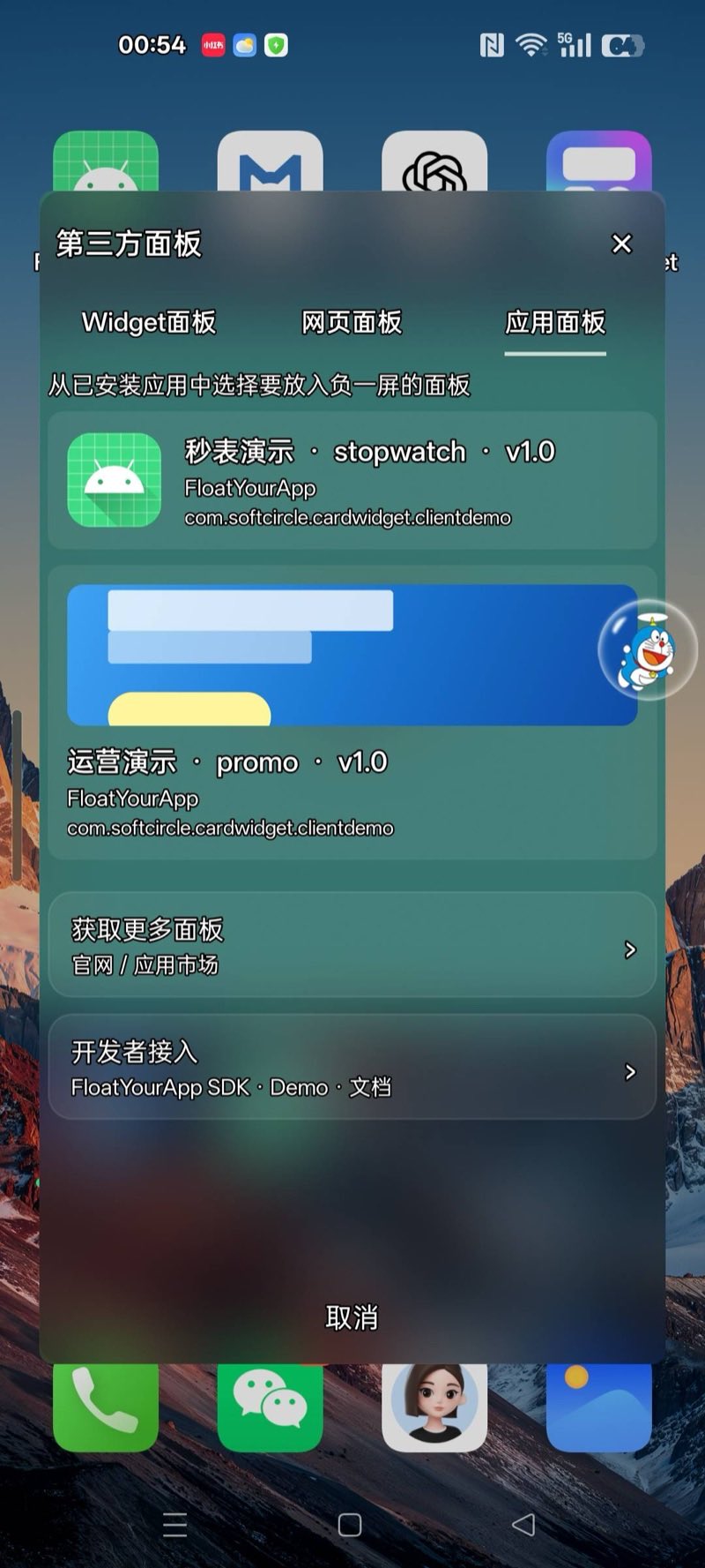 应用面板