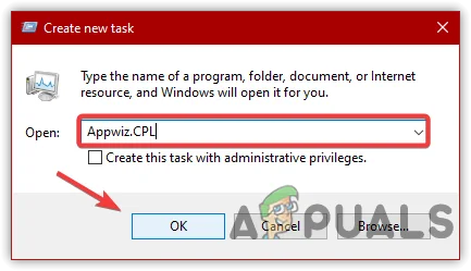 Navigating to Uninstall Program & Features