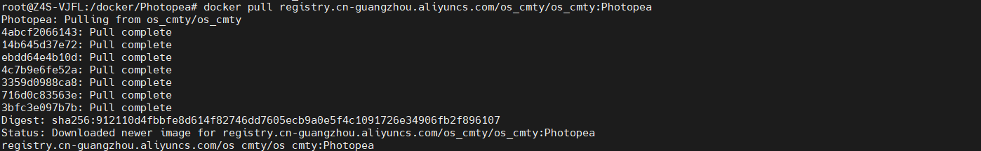 Pulling the Photopea image
