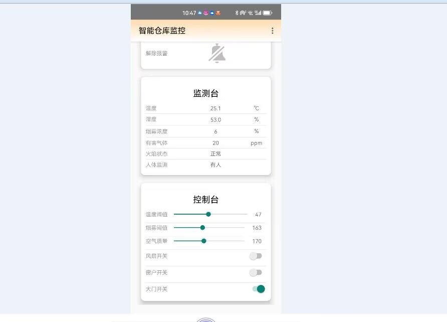 计算机毕业范例设计源码-60.1.智能仓库监测-语音-WiFi-基于STM32单片机物联网设计【硬件+APP+云平台】截图