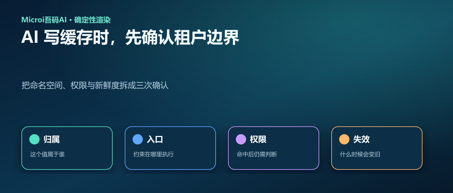 AI 写缓存时先确认租户边界