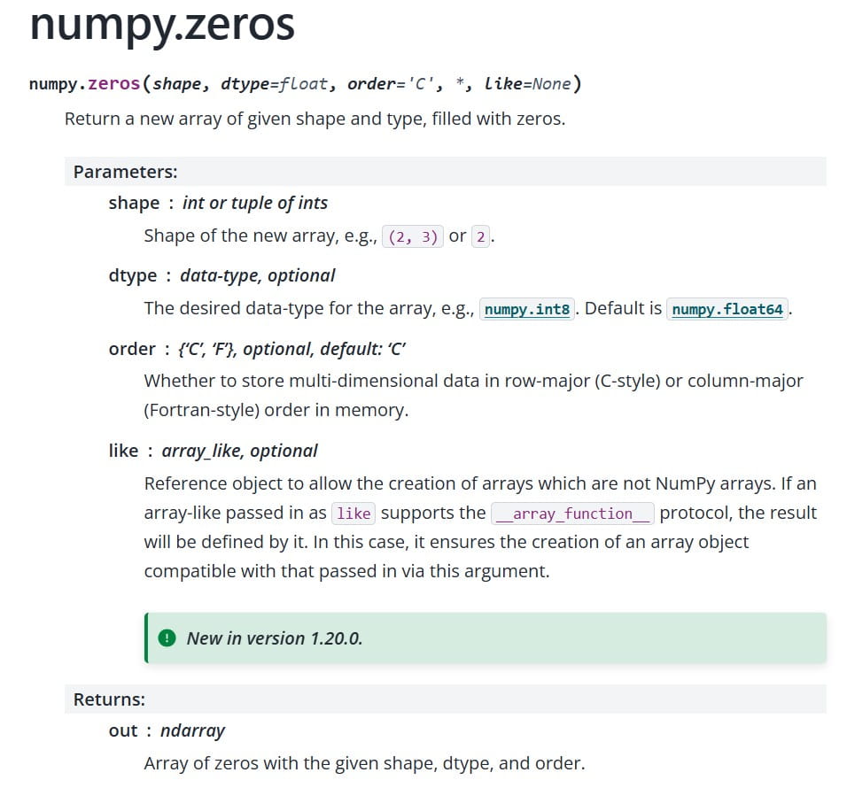NumPy zeros()函数使用小结-CSDN博客