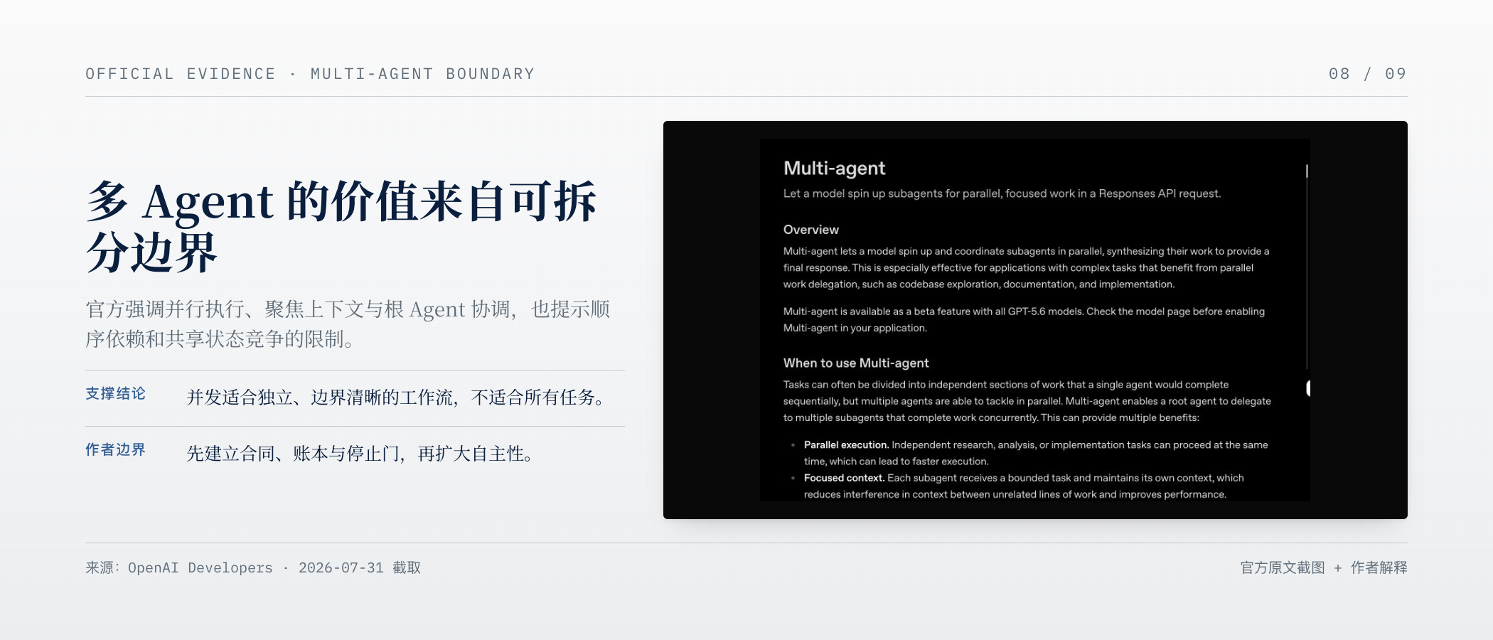 OpenAI Multi-agent 官方说明：并行工作的收益与适用边界