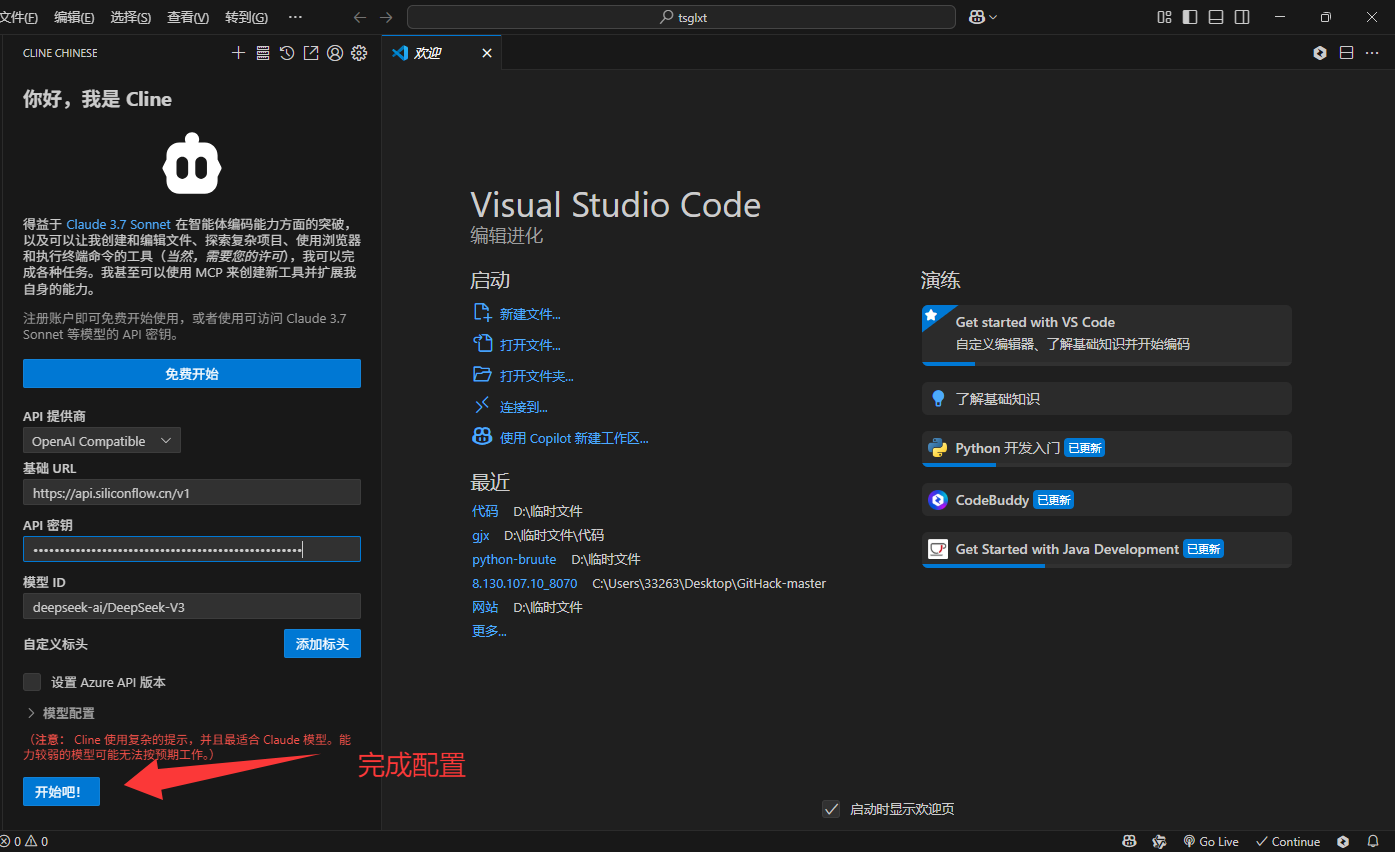 【2025最新】VSCode Cline插件配置教程