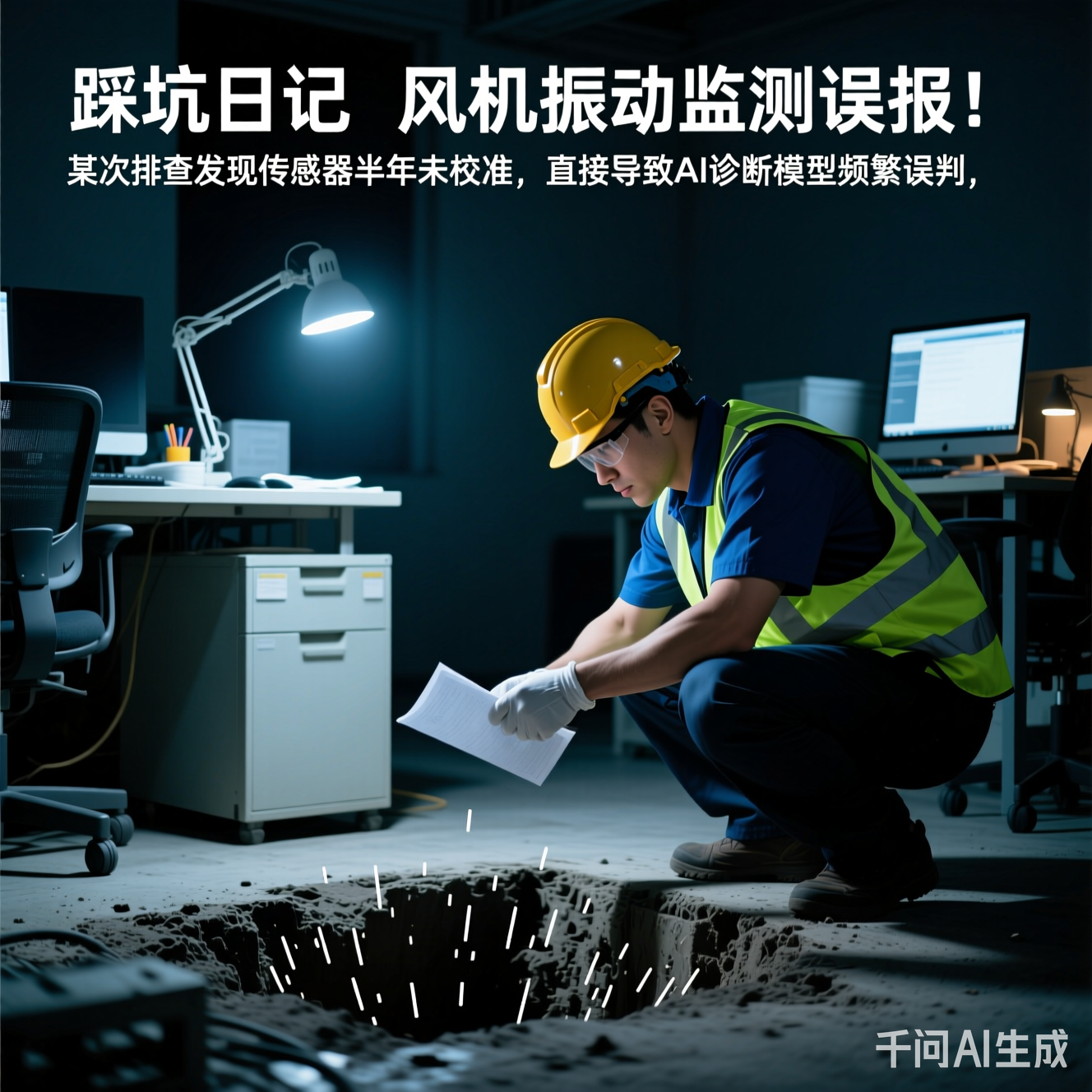 运维人员深夜工作的场景