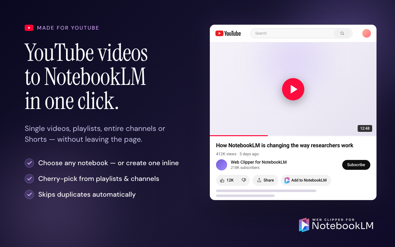Web Clipper for NotebookLM