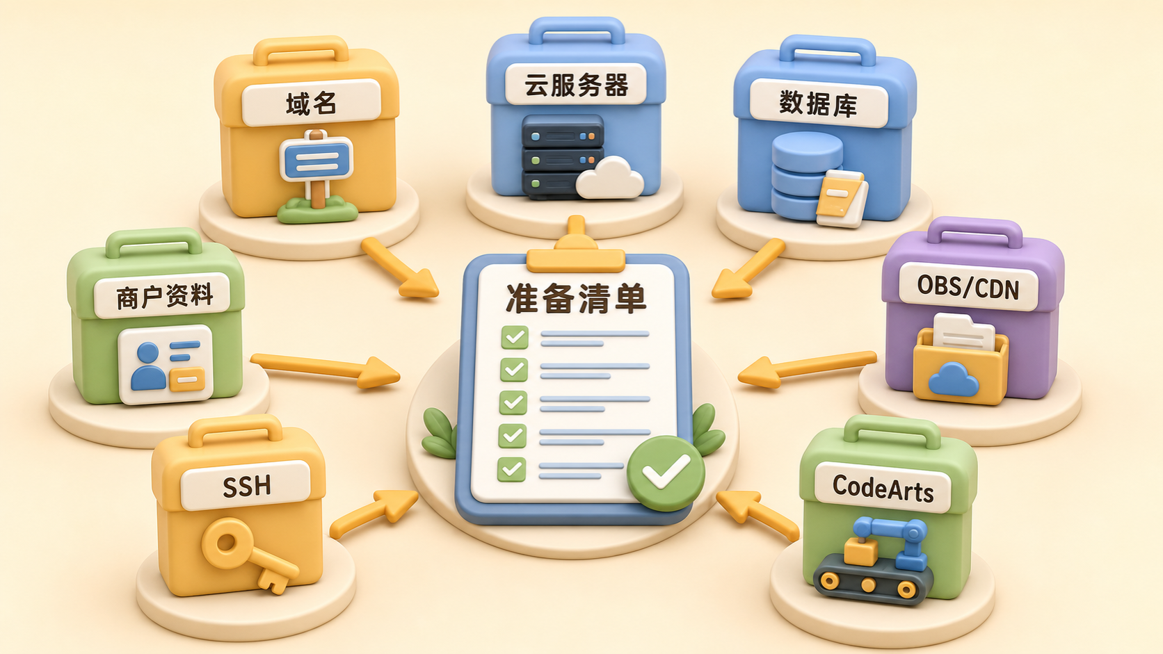 新增概念图:上线前准备清单