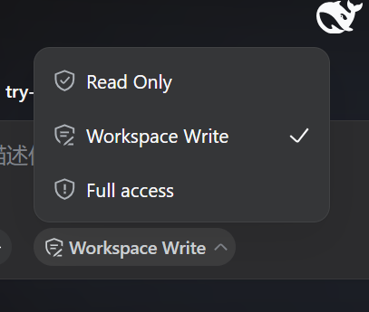 Read Only、Workspace Write 与 Full access 三档文件权限