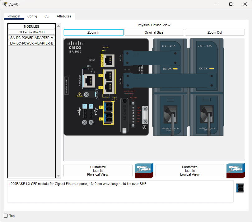 Packet Tracer 9.0 ISA-3000 industrial firewall