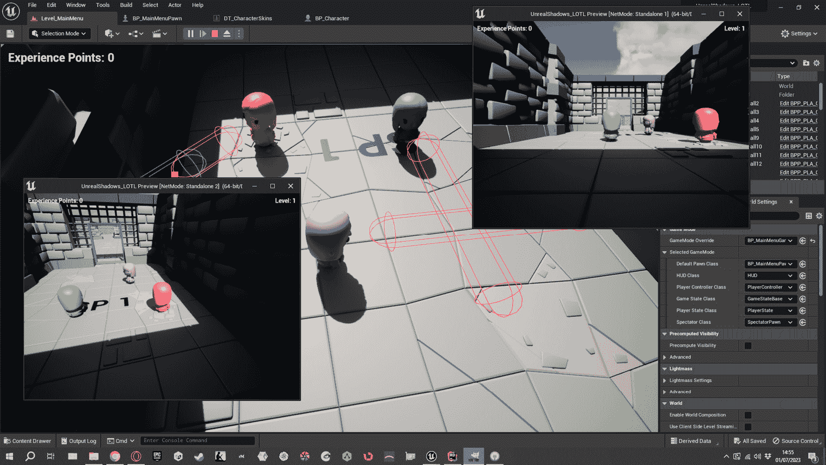 图 13.10 – 使用皮肤角色的游戏玩法