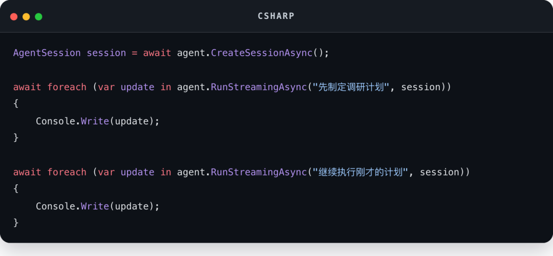 Csharp code block