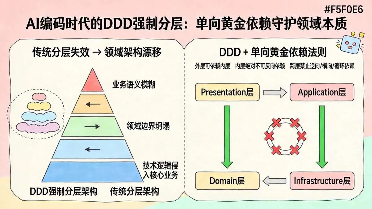 2.1 适配AI编码规范的分层架构:基于DDD 的强制分层架构