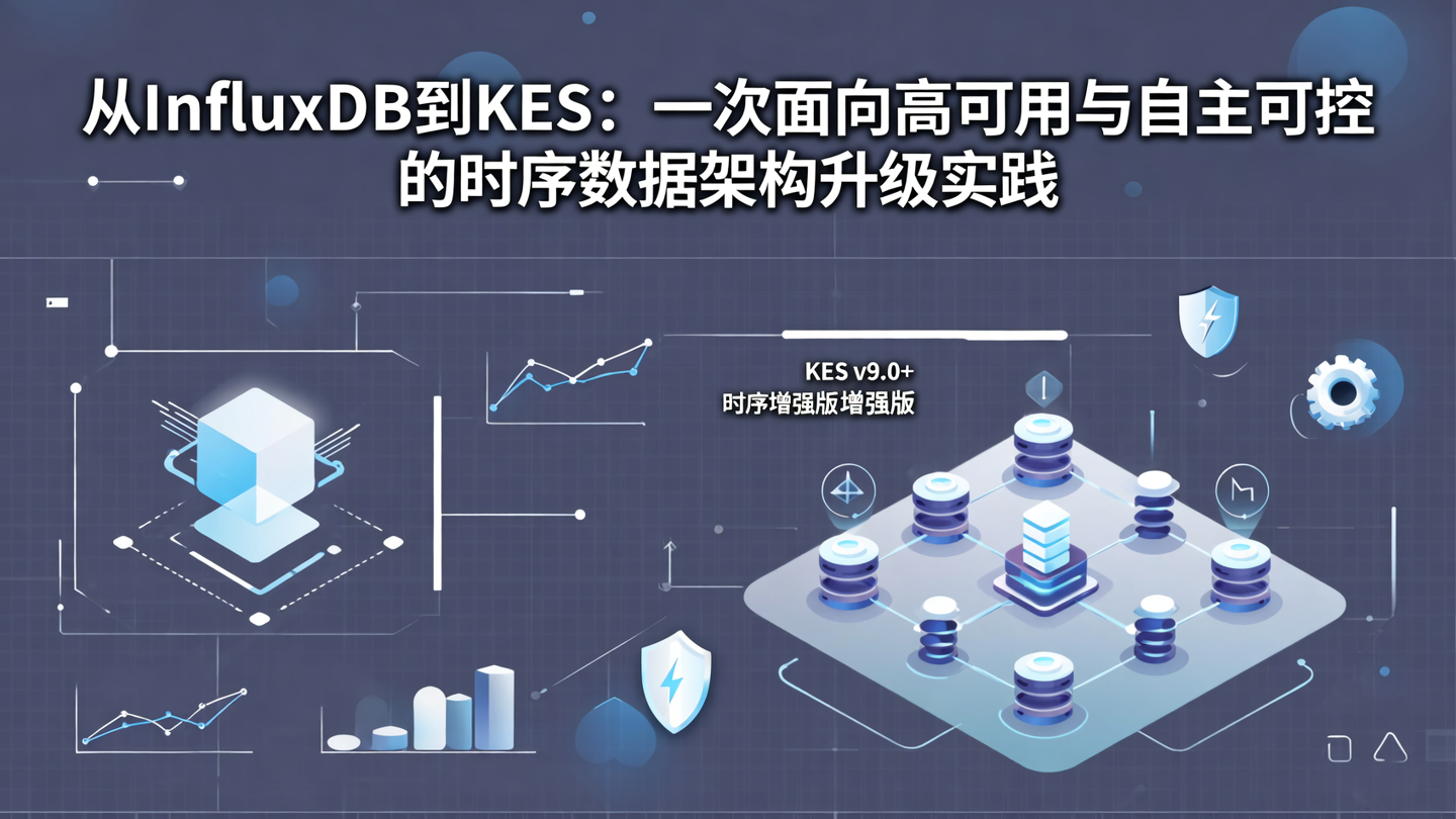 KES与InfluxDB性能对比图:写入吞吐、查询延迟、RTO等关键指标显著优于InfluxDB,体现金仓平替InfluxDB的硬实力