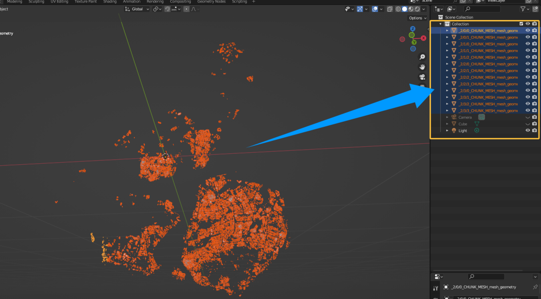 QGIS二维建筑轮廓转3D建筑模型导入blender_blender 如何在二维地图上生成3d建筑