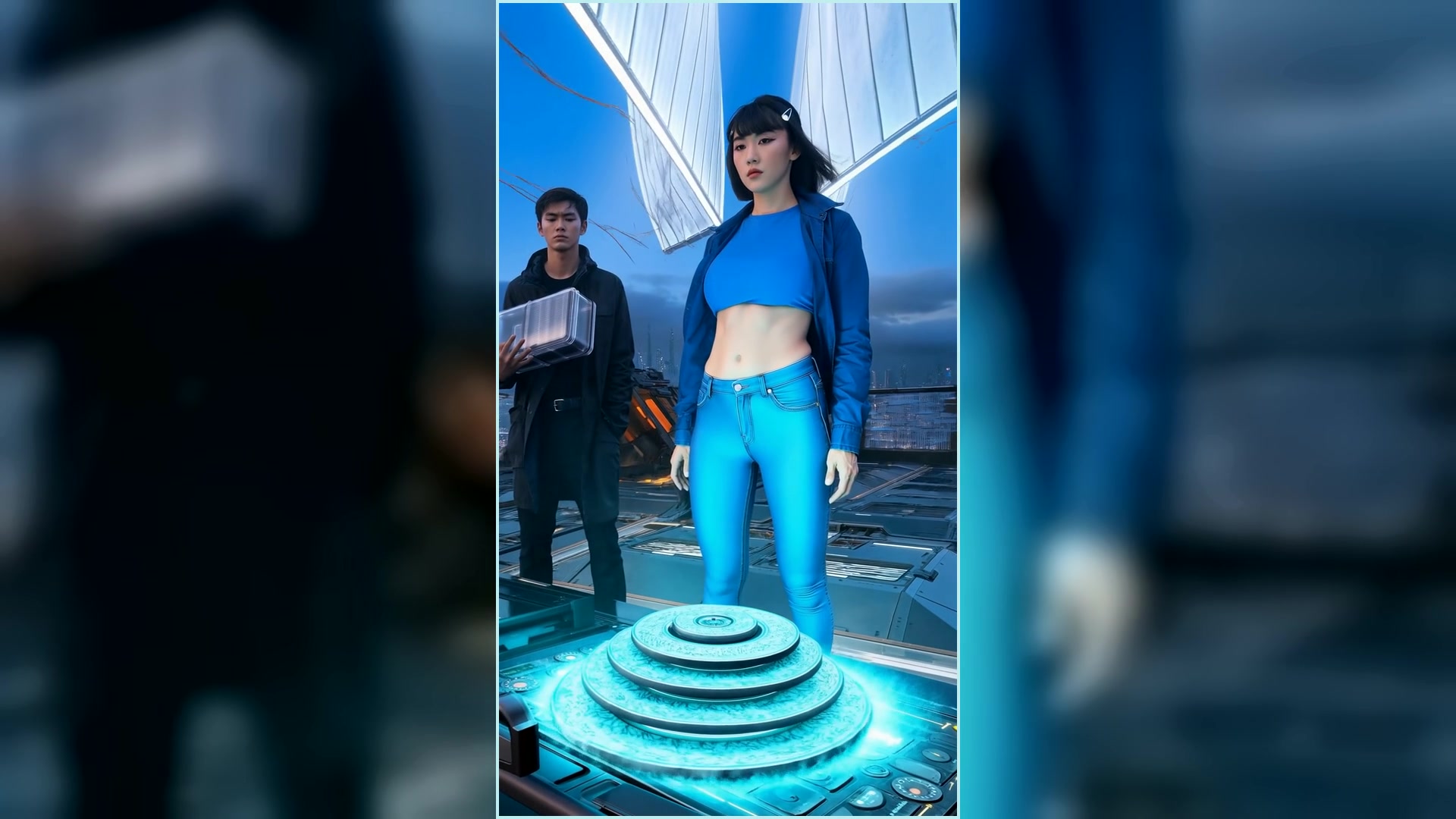 成年导航工程师完成第一轮校准后站起确认