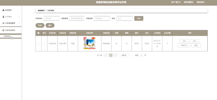 毕业设计：基于springboot+vue多媒体信息共享平台开发+论文ppt源码视频演示