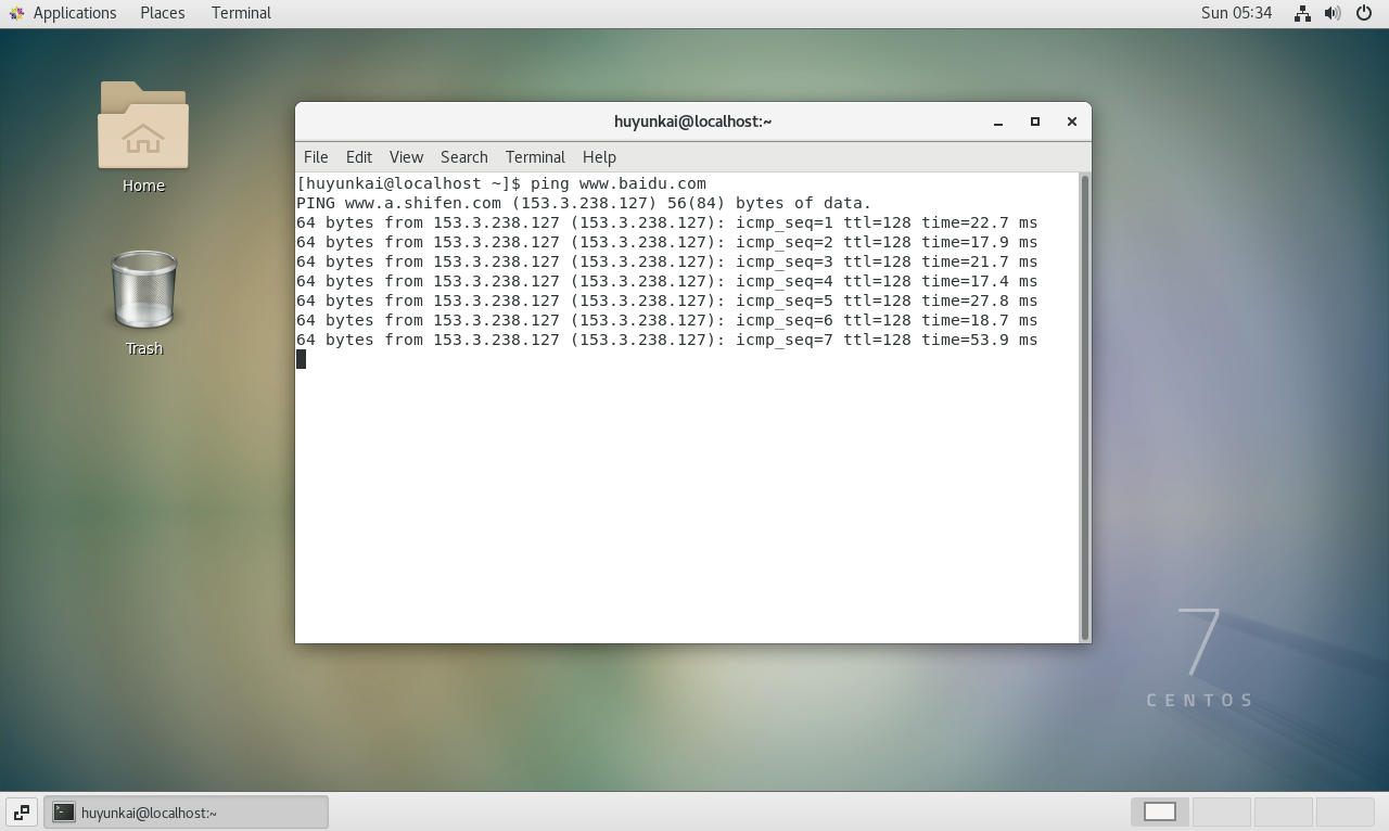 ping命令测试网络连通性