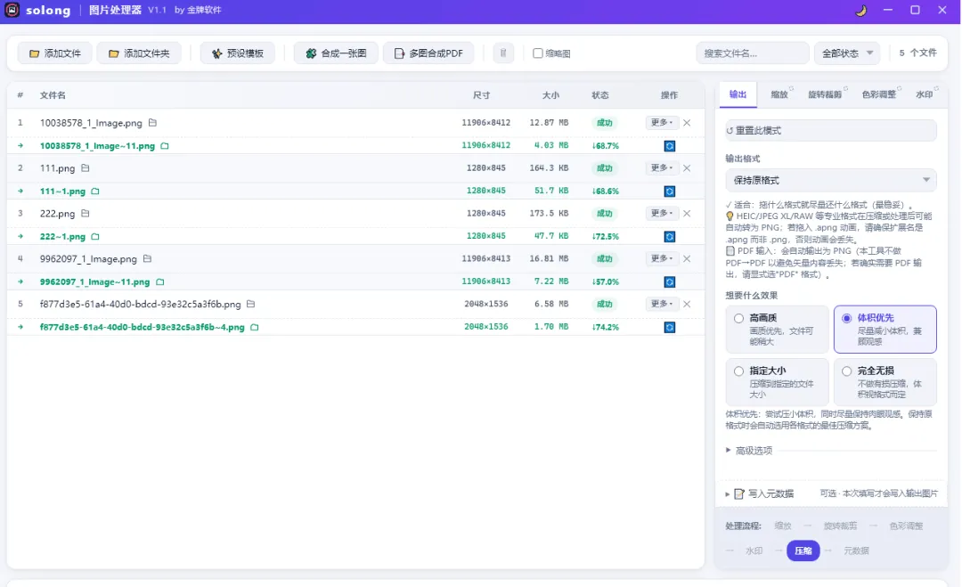 批量图片处理工具 solong图像处理器,电商运营加水印转格式,绿色版下载第1张