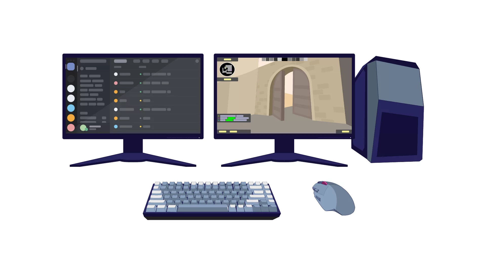 Dual monitor PC graphic